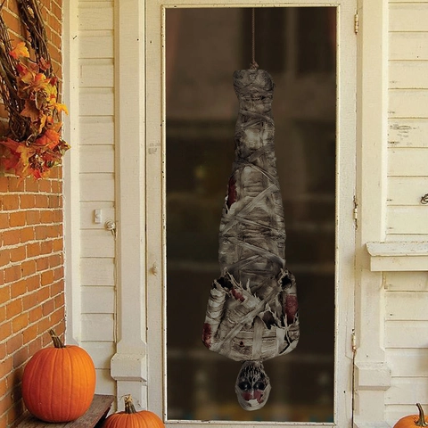 Adesivo da Parete Mummia di Halloween PVC Fantasma Appeso Adesivi per Finestre Spaventose Macchie di Sangue per Decorazione Festa