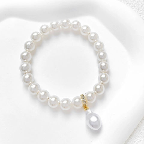 18K Vergoldeter Kupfer Zirkonia Künstliche Perlenverschluss Stecker Stift Für DIY Halskette Armband Schmuckherstellung Anhänger Zubehör