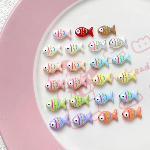 Colorful Dopamine Fish Beads Alloy Enamel Drip Oil Animal Spacer Beads For DIY Jewelry Making Bracelet Necklace Accessories
