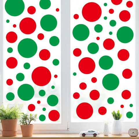 Adesivi da Parete a Pois Bohemian in PVC Autoadesivi Geometrici a Cerchio Tondo per Cameretta Classe Decorazioni Natalizie