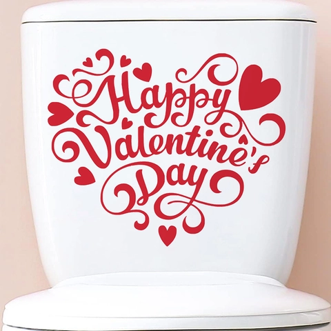 Valentinstag Roter Herz Fensteraufkleber PVC Selbstklebendes Wandtattoo Für Romantische Heim Atmosphäre Party Wanddeko