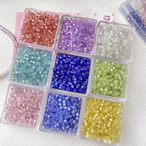 Frosted Glass Seed Beads DIY Handmade Bracelet Necklace Weaving Beads For Jewelry Making Craft Accessories Boxed