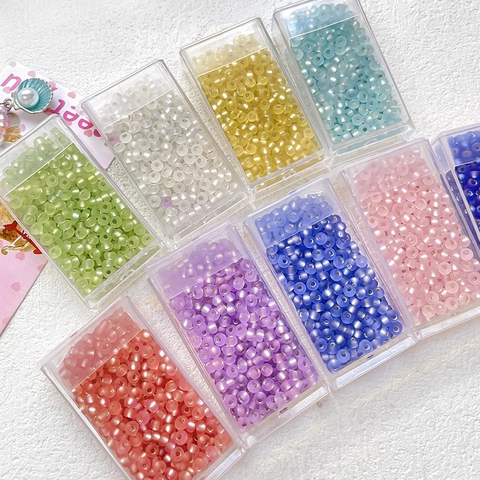 Frosted Glass Seed Beads DIY Handmade Bracelet Necklace Weaving Beads For Jewelry Making Craft Accessories Boxed