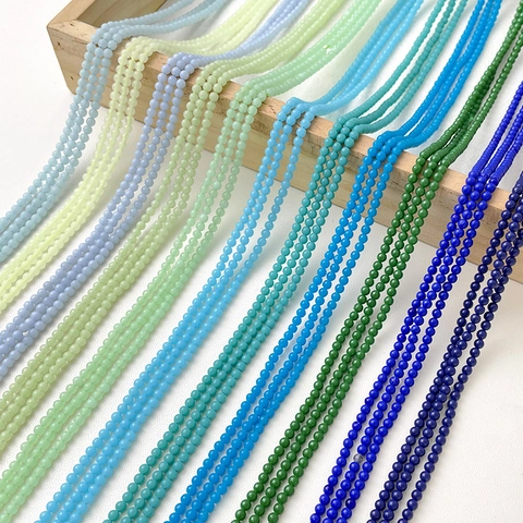 Bunte Runde Kristall Lose Perlen Farbverlauf Achat Stil DIY Perlen Für Armband Halskette Ohrring Schmuckherstellung Zubehör