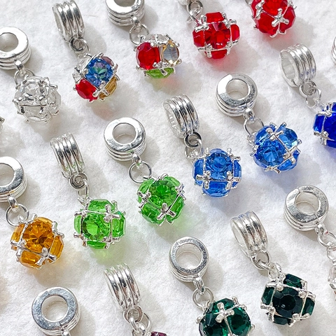 Vintage Alloy Rhinestone Ball Charm Pendant DIY Jewelry Making Accessory For Necklace Bracelet Women Handmade Material