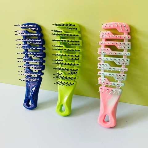 Vented Hairbrush For Women Kids Scalp Massage Comb Hollow Out Detangling Brush For Wet Dry Hair Volumizing Rib Styling Tools