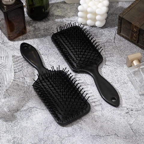 Spazzola a Cuscino d'Aria con Stampa Mucca delle Highlands e Girasole ABS Pettine da Massaggio Districante Portatile per Capelli Donna
