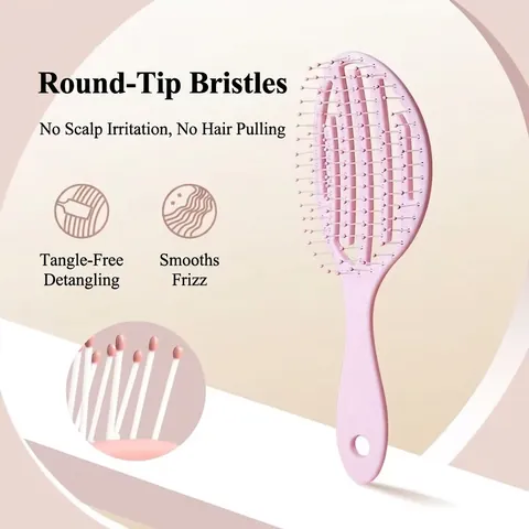 Hohlbelüftete Haarbürste Kopfhautmassage Kamm Zum Schnellen Föhnen Entwirrende Haarbürste Mit Rundspitzenborsten ABS Styling Tool