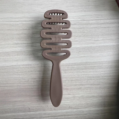 Professional Boar Bristle Vent Brush For Women Curved Hollow Detangling Hair Comb For Scalp Massage Quick Drying Styling Tool