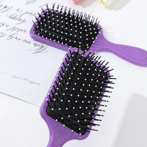 Simpatico Pettine per Capelli con Cuscino d'Aria Stampa Panda Acquerello Viola Massaggio al Cuoio Capelluto Spazzola Districante Donna