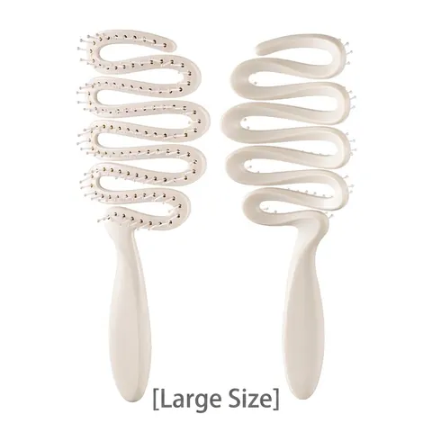Professional Hollow S-Shaped Detangling Hair Brush For Women Scalp Massage Vent Rib Comb For Volumizing Hair Styling Tool