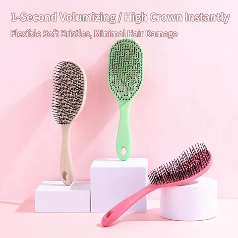 Hohl Geschnittene Massage Haarkamm Nass Trocken Entwirrungsbürste Damen Kopfhautmassage Schnell Trocknende Haarbürste Styling Tool