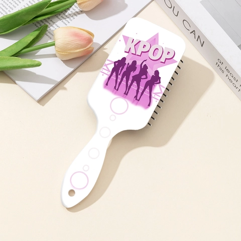 Spazzola per Capelli a Cuscino d'Aria in Stile K-pop Bianca Per Massaggio al Cuoio Capelluto Pettine Districante Con Silhouette Artistica