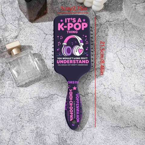 K-Pop Thema Bedruckte Paddle Haarbürste Kopfhaut Massage Luftkissen Entwirrungskamm Glattes Haar Styling Für Damen Herren