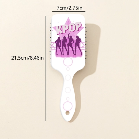 Spazzola per Capelli a Cuscino d'Aria in Stile K-pop Bianca Per Massaggio al Cuoio Capelluto Pettine Districante Con Silhouette Artistica