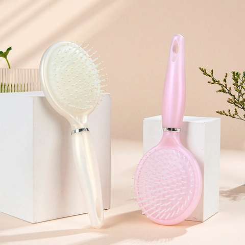 Professional Scalp Massage Air Cushion Hair Brush Pearlized Finish Detangling Comb For Women Men Ergonomic Handle Hair Care Tool