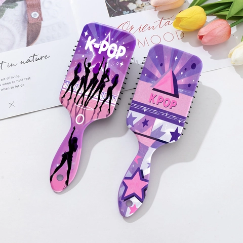 K-Pop Stil Luftkissen Massagekamm Lila Farbverlauf Antistatische Haarbürste Für Damen Mädchen Kopfhaut Massage Haar Styling Tools