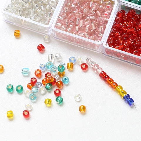Cuentas de Vidrio Redondas Pan de Oro Cuentas con Agujero Recto Tarro para Pulseras de Bricolaje Collar Joyería Artesanía