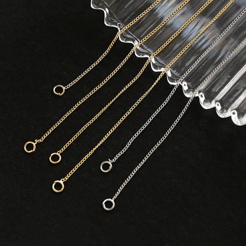 Copper Gold Plated Earring Thread Chain With 925 Sterling Silver Earring Post For DIY Jewelry Minimalist Earring Line Findings