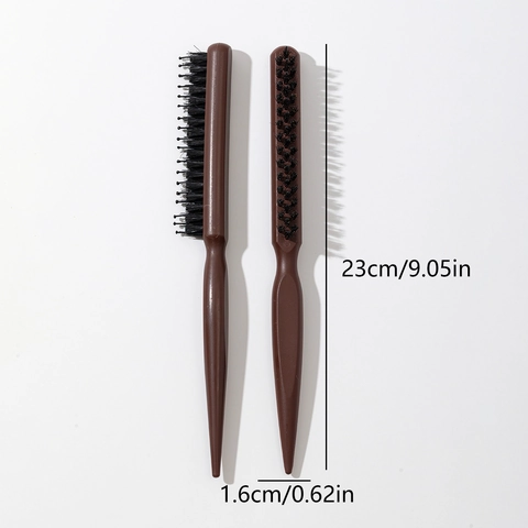 Professional Boar Bristle Teasing Hair Brush Pointed Tail Salon Styling Comb For Hair Care Styling Tool
