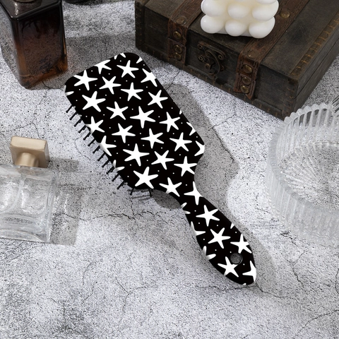 Luftkissenhaarbürste Mit Sterndruck Kopfhautmassagekamm Für Damen Stilvolle Entwirrende Paddle-Haarbürste Styling-Tool