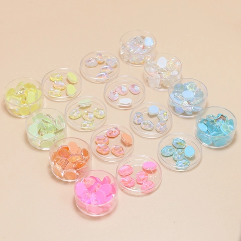 Mini Aurora Irisierende Glassteine Wasserwelle Gelee Farbe Für DIY Schmuckherstellung Nagelkunst Haarklammer Handgefertigtes Material