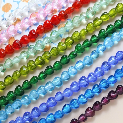 Japanischer Stil Herzförmige Glasperlen Gold Besprengte Transparente Glasur Perlen Für DIY Schmuck Handgefertigtes Zubehör