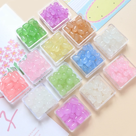 Perles en Verre Liuli Doux Macaron Couleur Gelée Tonneau Rond Perles en Vrac pour Fabrication de Bijoux DIY Bracelet Collier Accessoires