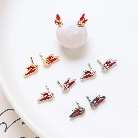 Rabbit Ear Jewelry Findings Stud Earring Parts Gold Plated Copper Enamel DIY Accessories For Women Jewelry Making Supplies