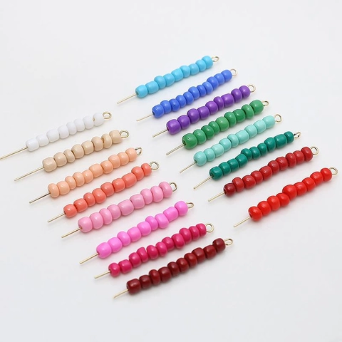 4mm Painted Cream Glass Seed Beads For DIY Jewelry Making Hand-made Necklace Bracelet Accessories Multi-colored Beads