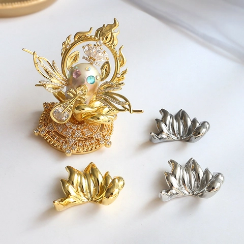 Gold Plated Copper Fox Tail Charms For DIY Jewelry Making Flame Shape Abstract Pendants Craft Findings Accessories For Women