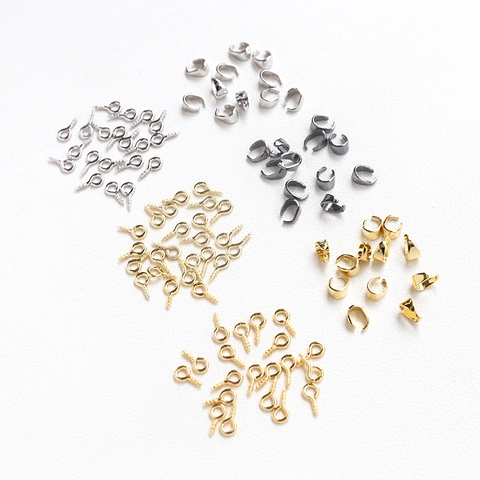 Fournitures de Bijouterie DIY Bélières à Pincer en Alliage Électroplaqué et Goupilles à Vis Composants pour Pendentifs Colliers Accessoires