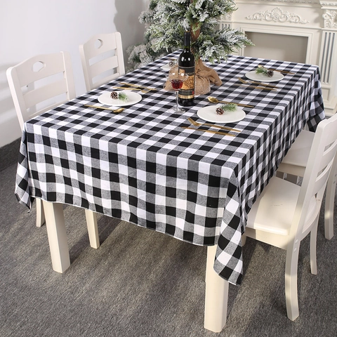 Tovaglia Di Natale Classica Buffalo Plaid Rettangolare Rossa Nera Bianca A Quadri Copritavolo Per Vacanze Casa Festa Decorazione Pranzo