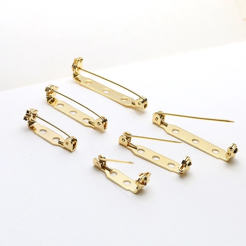Spille da Balia per Spilla Placcate in Oro con Chiusura a Rotazione Base in Metallo per Creazione di Gioielli e Distintivi Fai-da-te