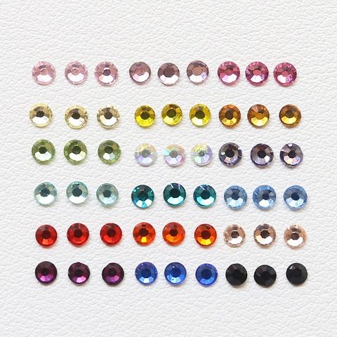 Multicolor Round Faceted Flatback Rhinestones For DIY Jewelry Making And Nail Art Craft Decorative Patch Accessories