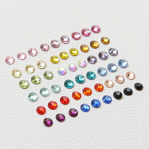 Multicolor Round Faceted Flatback Rhinestones For DIY Jewelry Making And Nail Art Craft Decorative Patch Accessories