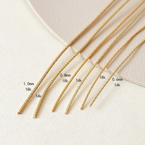 Alambre de Cobre Chapado en Oro de 14K 18K Hilo de Metal Trenzado Texturizado Para Hacer Joyas de Bricolaje Accesorios Para Pendientes