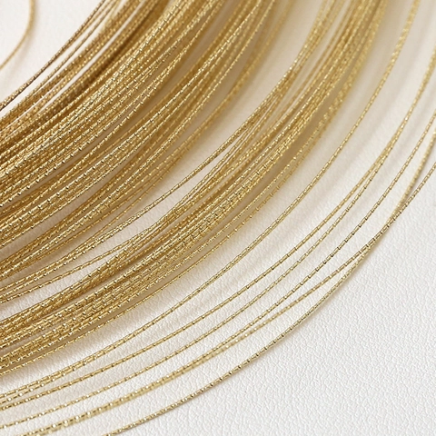 Alambre de Cobre Chapado en Oro de 14K 18K Hilo de Metal Trenzado Texturizado Para Hacer Joyas de Bricolaje Accesorios Para Pendientes