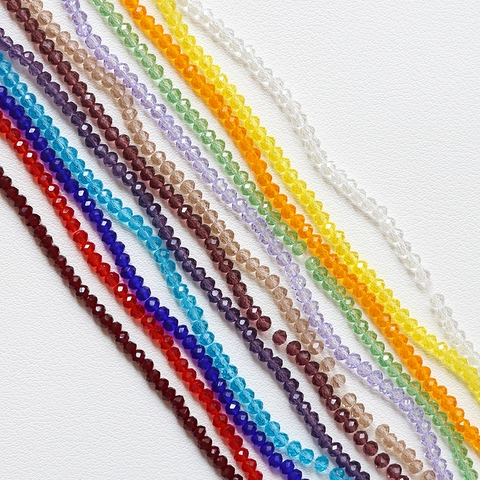 Faceted Glass Beads For DIY Jewelry Making Abacus Loose Beads Artificial Crystal Accessories For Necklace Bracelet Handmade Decor