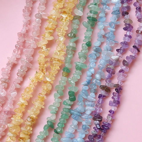 Natural Stone Tourmaline Irregular Gravel Beads Candy Color Polished Gemstone Strands For DIY Jewelry Necklace Earrings Bracelet Accessories