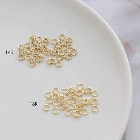 Anillas Abiertas DIY para Creación de Joyas Cobre Chapado en Oro 14K 18K Anillos de Conexión para Pendientes Collar Accesorios DIY