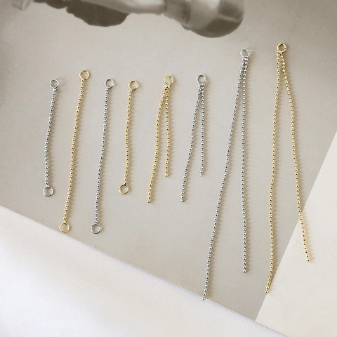 DIY Alloy Copper Bead Chain Tassel Pendants Gold Silver Plated Jewelry Making Connectors For Earrings Necklace Supplies