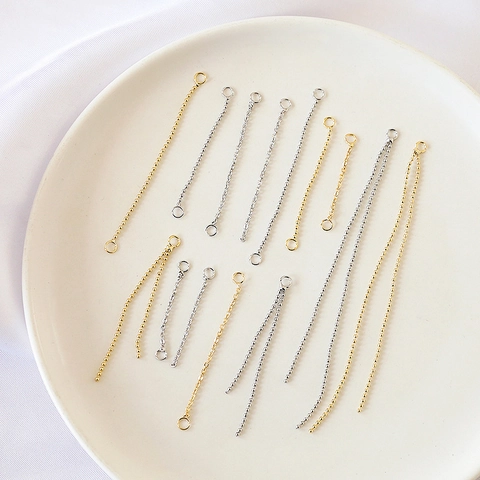 DIY Alloy Copper Bead Chain Tassel Pendants Gold Silver Plated Jewelry Making Connectors For Earrings Necklace Supplies