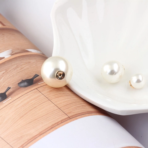 Chiusure per Orecchini in Perla Artificial d'Imitazione Accessori per Gioielli Fai-da-Te Perla Artificial Rotonda in Lega Fermi per Orecchini a Lobo