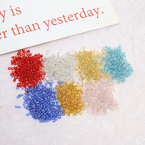 High Quality Silver Lined Glass Seed Beads For Jewelry Making DIY Round Loose Beads For Bracelet Necklace Craft Accessories