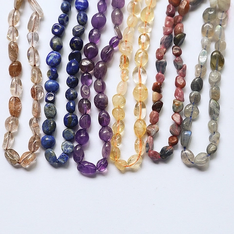 Natural Irregular Crystal Stone Gemstone Tumbled Gravel Beads For DIY Jewelry Making Necklaces Bracelets Earrings Accessories Components