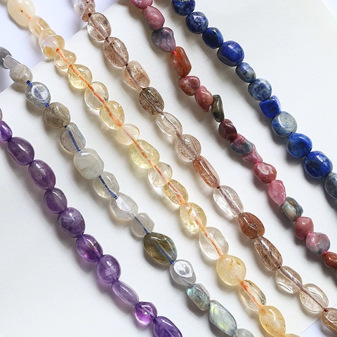 Natural Irregular Crystal Stone Gemstone Tumbled Gravel Beads For DIY Jewelry Making Necklaces Bracelets Earrings Accessories Components