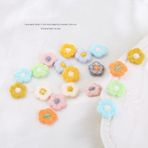 Accessori per Gioielli Fai da Te in Maglia di Filato Fatti a Mano Decorazioni Floreali per Fermagli per Capelli Orecchini Fiori