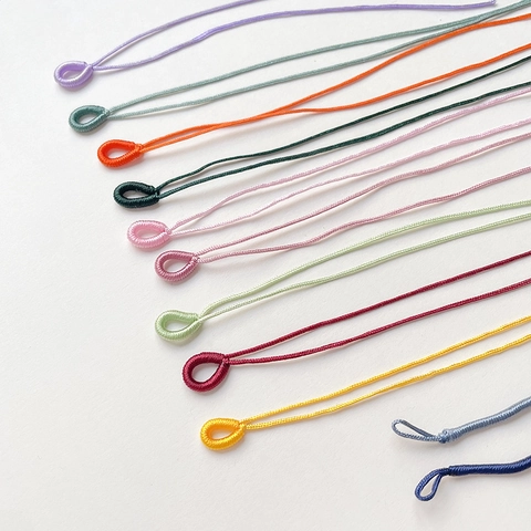 Handgefertigt Geflochtenes Seil Verbinder Bunte Polyester-Baumwolle Kordelschlaufe Für DIY Schmuckherstellung Anhänger Zubehör