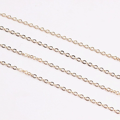 2mm DIY Handmade Jewelry Accessories Copper Clad Iron Cable Chain For Necklace Earring Making Gold Silver Plated 1 Meter